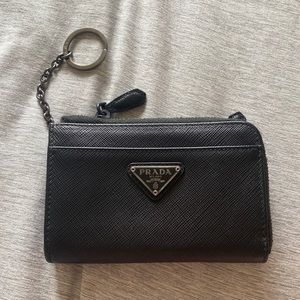Prada wallet with key ring